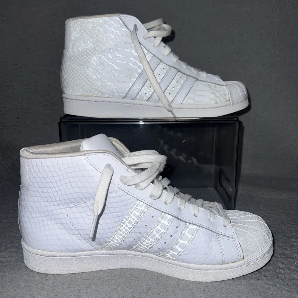 adidas Originals Pro Model Sneakers Men's 8½ Reflective Snake Skin Shoes D69287